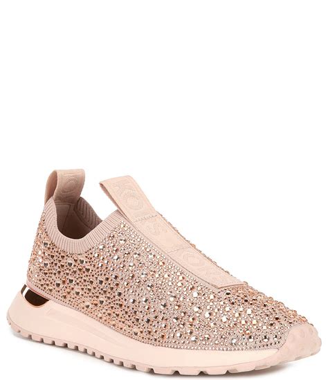 michael kors slip-on sneakers white|michael kors stretch knit sneakers.